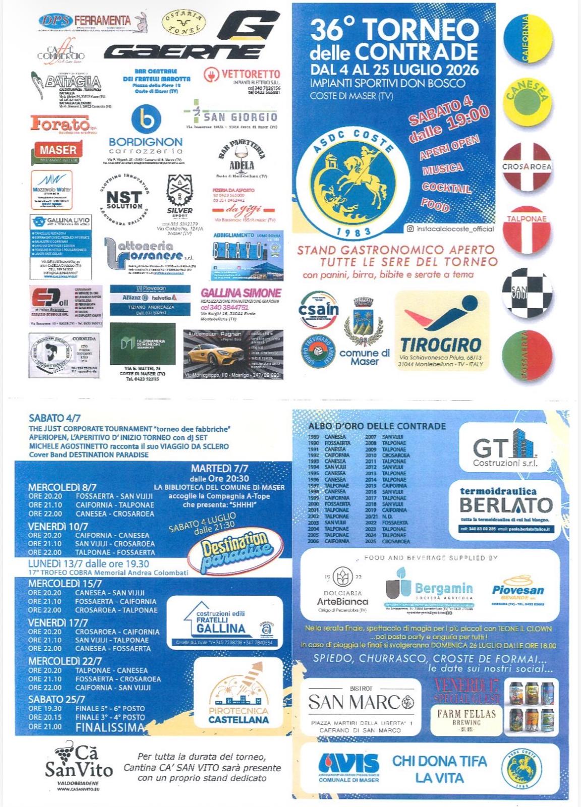 36° TORNEO DELLE CONTRADE